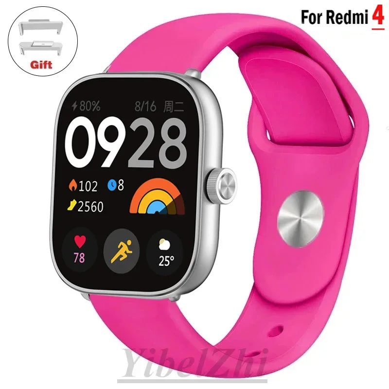 Soft Silicone Watchbands for Redmi watch 4 strap SmartWatch WristBand Sport correa Bracelet for xiaomi mi band 8 pro Accessories