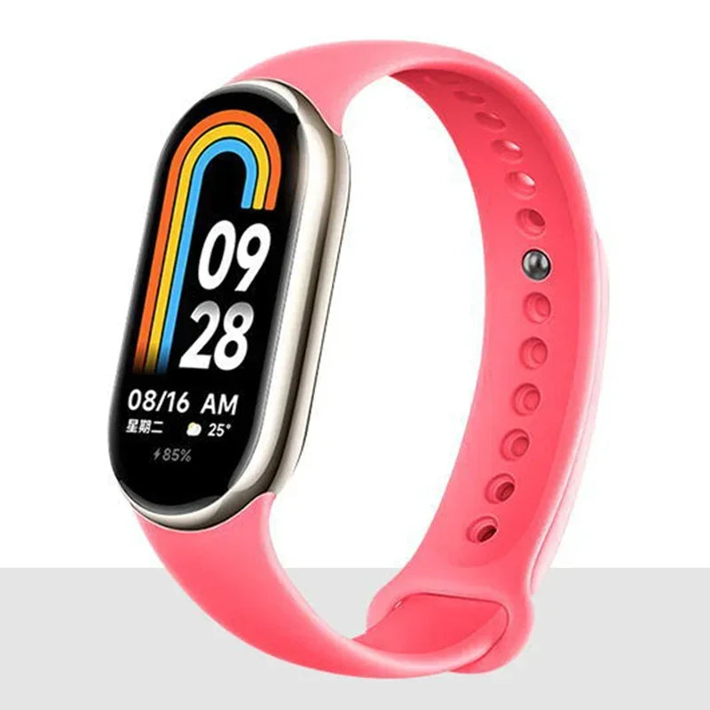 Sport Strap For Xiaomi Mi band 8-8 NFC Belt Replacement miband8 silicone Bracelet smart band 8 waterproof Watchbands Accessories