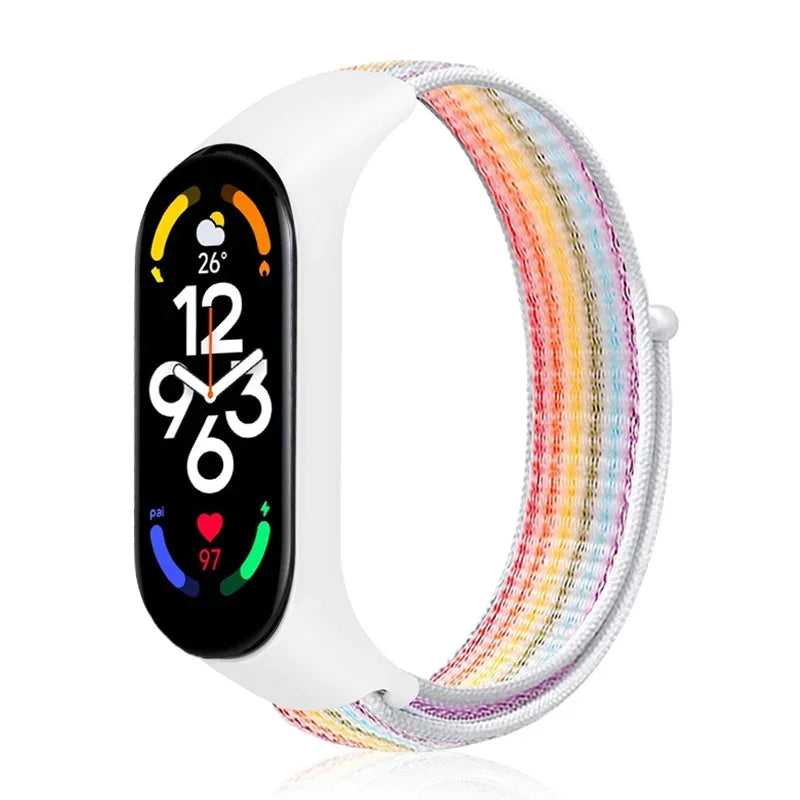 Nylon loop For Xiaomi Mi Band 7-7 nfc smartwatch Wristband Sports Miband7 Correa Replacement Bracelet smart band 7 6 5 3 4 Strap