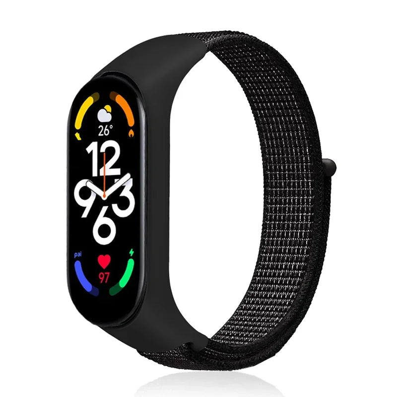 Nylon loop For Xiaomi Mi Band 7-7 nfc smartwatch Wristband Sports Miband7 Correa Replacement Bracelet smart band 7 6 5 3 4 Strap