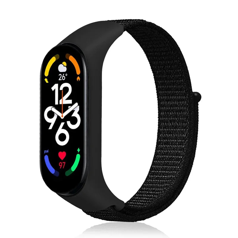 Nylon loop For Xiaomi Mi Band 7-7 nfc smartwatch Wristband Sports Miband7 Correa Replacement Bracelet smart band 7 6 5 3 4 Strap