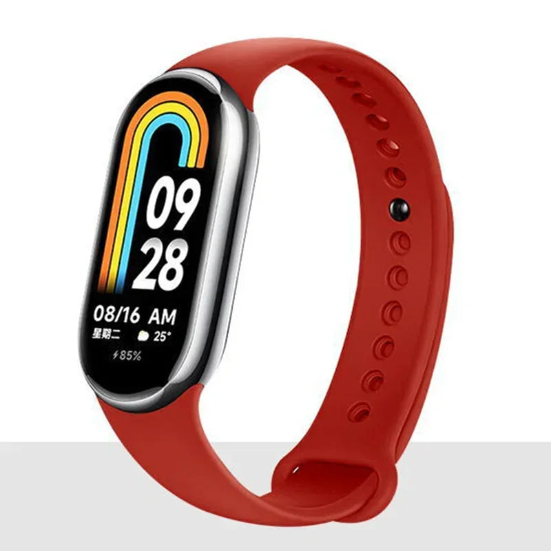 Sport Strap For Xiaomi Mi band 8-8 NFC Belt Replacement miband8 silicone Bracelet smart band 8 waterproof Watchbands Accessories