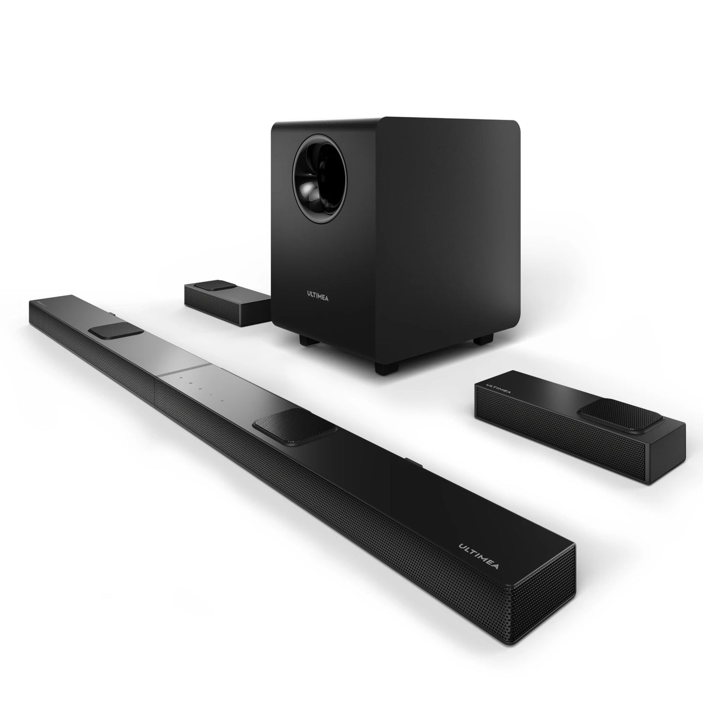 ULTIMEA 7.1.4 Soundbar with Dolby Atmos, 8" Wireless Subwoofers, Home Theater Surround Sound System Speakers, Sound Bar for TV