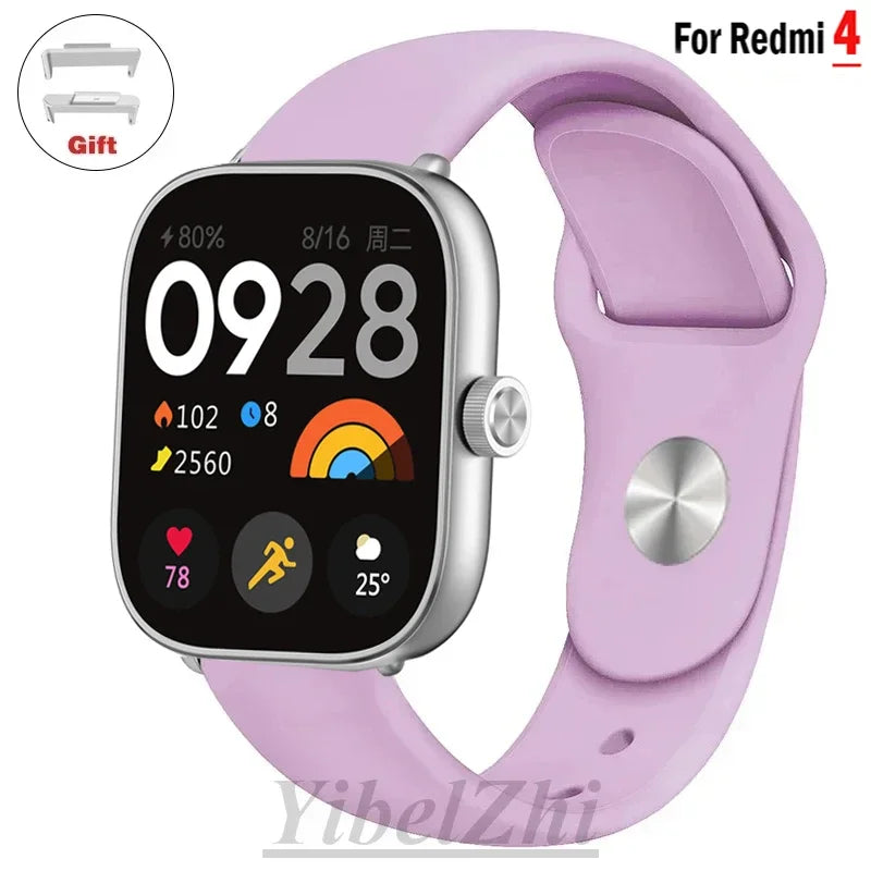 Soft Silicone Watchbands for Redmi watch 4 strap SmartWatch WristBand Sport correa Bracelet for xiaomi mi band 8 pro Accessories