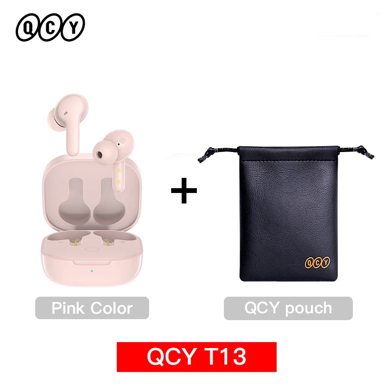 QCY T13 Wireless Headphones Bluetooth 5.1 Earphones 4 Mic ENC HD Call Headset Touch Control TWS Earbuds Long Standby 40H