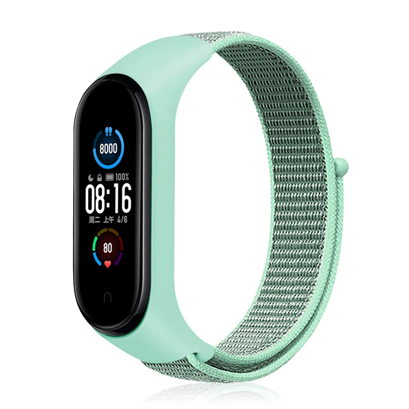 Nylon loop For Xiaomi Mi Band 8 7 4 3 5 6 smartwatch Wristband Sports Correa Breathable Replacement Bracelet on Miband 6 8 Strap