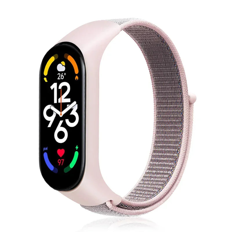 Nylon loop For Xiaomi Mi Band 7-7 nfc smartwatch Wristband Sports Miband7 Correa Replacement Bracelet smart band 7 6 5 3 4 Strap