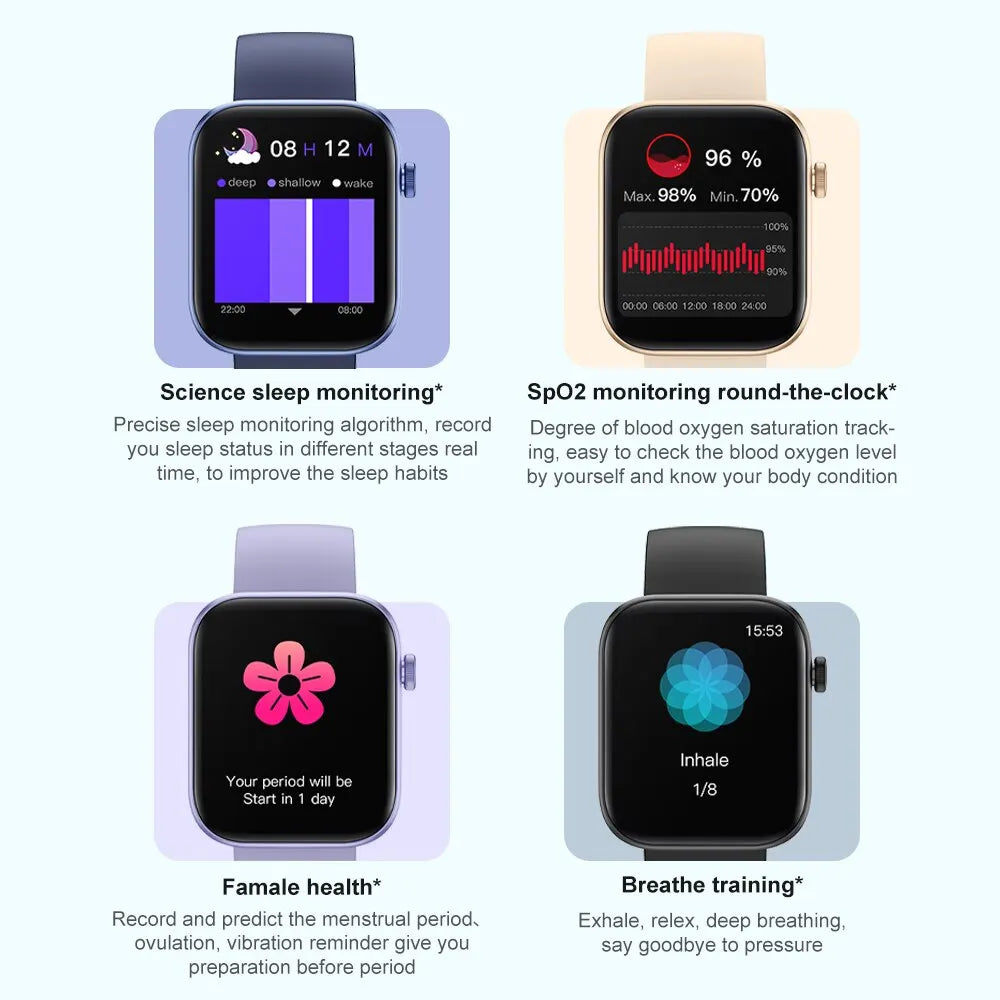 COLMI P71 Voice Calling Smartwatch Men Health Monitoring IP68 Waterproof Smart Notifications Voice Assistant Smart Watch Women