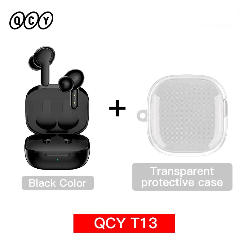 QCY T13 Wireless Headphones Bluetooth 5.1 Earphones 4 Mic ENC HD Call Headset Touch Control TWS Earbuds Long Standby 40H