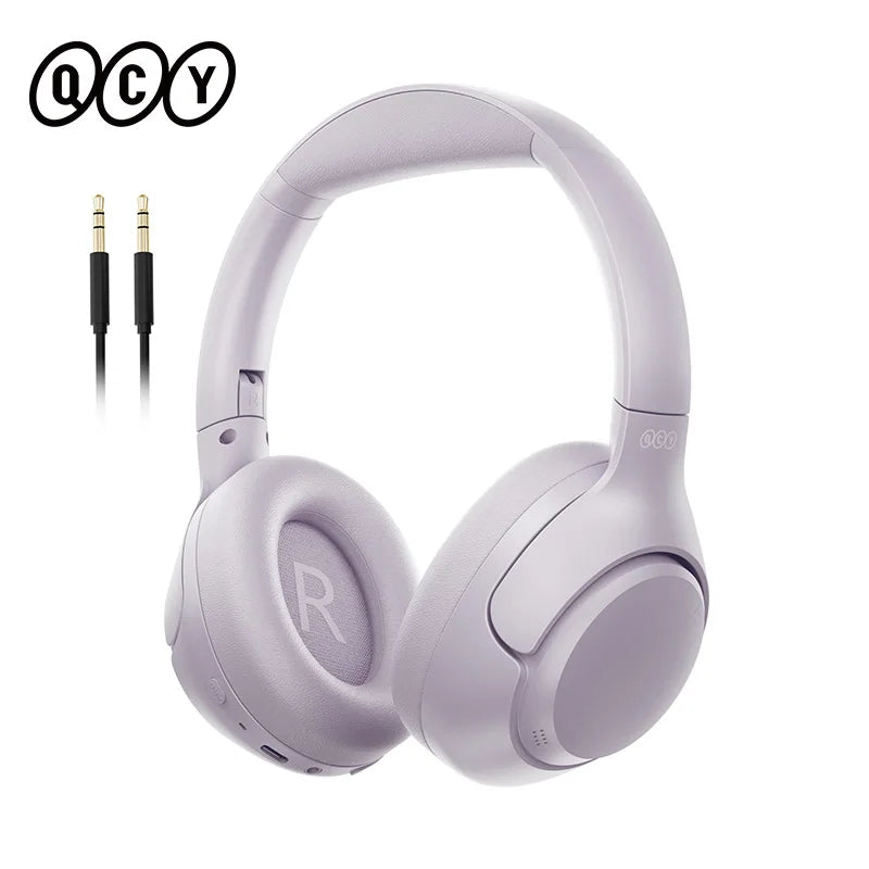 QCY H3 ANC 43dB Active Noise Cancellation Headphones Hi-Res Audio Wireless Earphones Bluetooth 5.4 Over the Ear Headsets 60Hrs