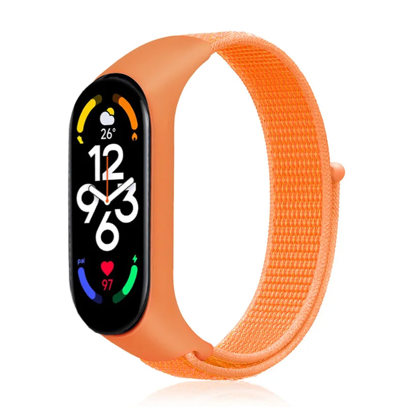 Nylon loop For Xiaomi Mi Band 7-7 nfc smartwatch Wristband Sport Miband7 Correa Replacement Bracelet smart band 7 6 5 4 3 Strap