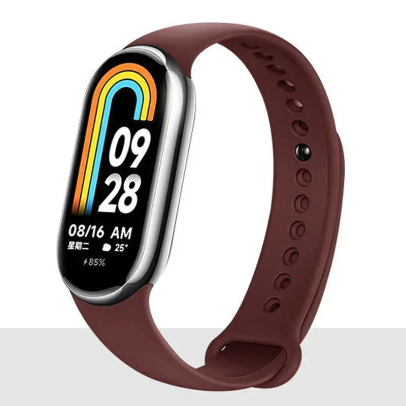 Sport Strap For Xiaomi Mi band 8-8 NFC Belt Replacement miband8 silicone Bracelet smart band 8 waterproof Watchbands Accessories