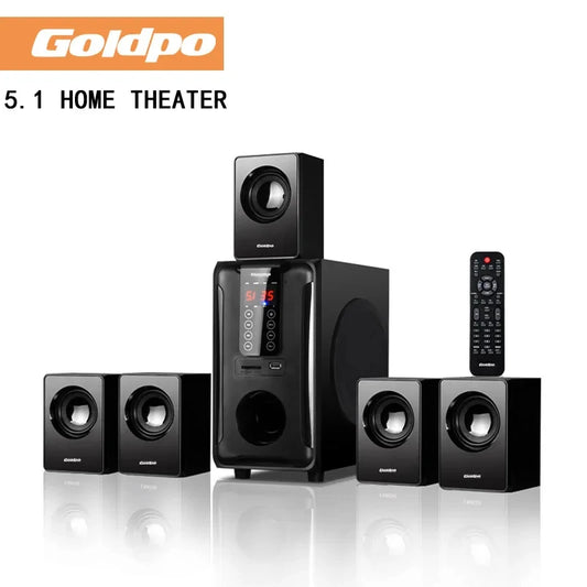 5.1 Floor-Standing Multimedia Sound Box Home Theater System 3D Surround Subwoofer 60W TV Bluetooth Speaker With Remote Control