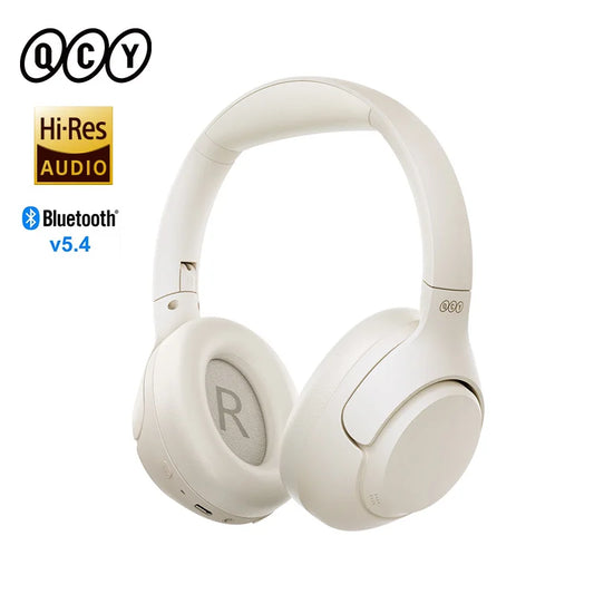 QCY H3 ANC 43dB Active Noise Cancellation Headphones Hi-Res Audio Wireless Earphones Bluetooth 5.4 Over the Ear Headsets 60Hrs