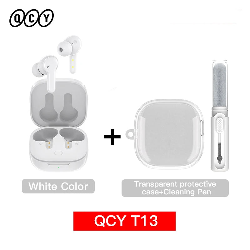 QCY T13 Wireless Headphones Bluetooth 5.1 Earphones 4 Mic ENC HD Call Headset Touch Control TWS Earbuds Long Standby 40H