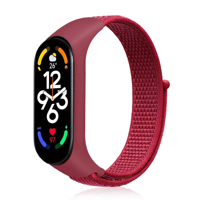 Nylon loop For Xiaomi Mi Band 7-7 nfc smartwatch Wristband Sports Miband7 Correa Replacement Bracelet smart band 7 6 5 3 4 Strap