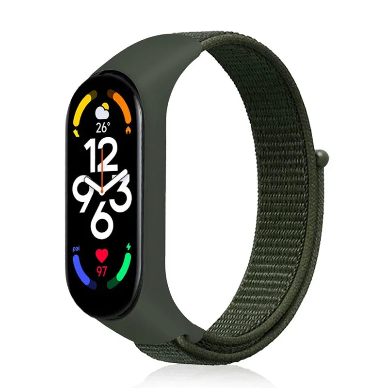 Nylon loop For Xiaomi Mi Band 7-7 nfc smartwatch Wristband Sports Miband7 Correa Replacement Bracelet smart band 7 6 5 3 4 Strap