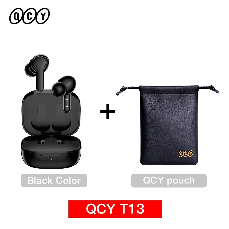 QCY T13 Wireless Headphones Bluetooth 5.1 Earphones 4 Mic ENC HD Call Headset Touch Control TWS Earbuds Long Standby 40H