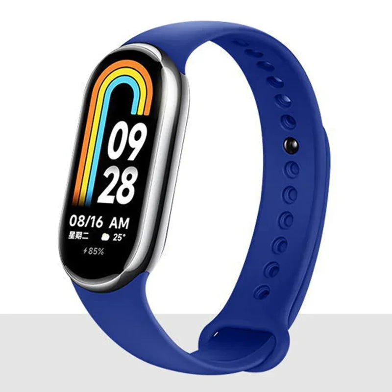 Sport Strap For Xiaomi Mi band 8-8 NFC Belt Replacement miband8 silicone Bracelet smart band 8 waterproof Watchbands Accessories