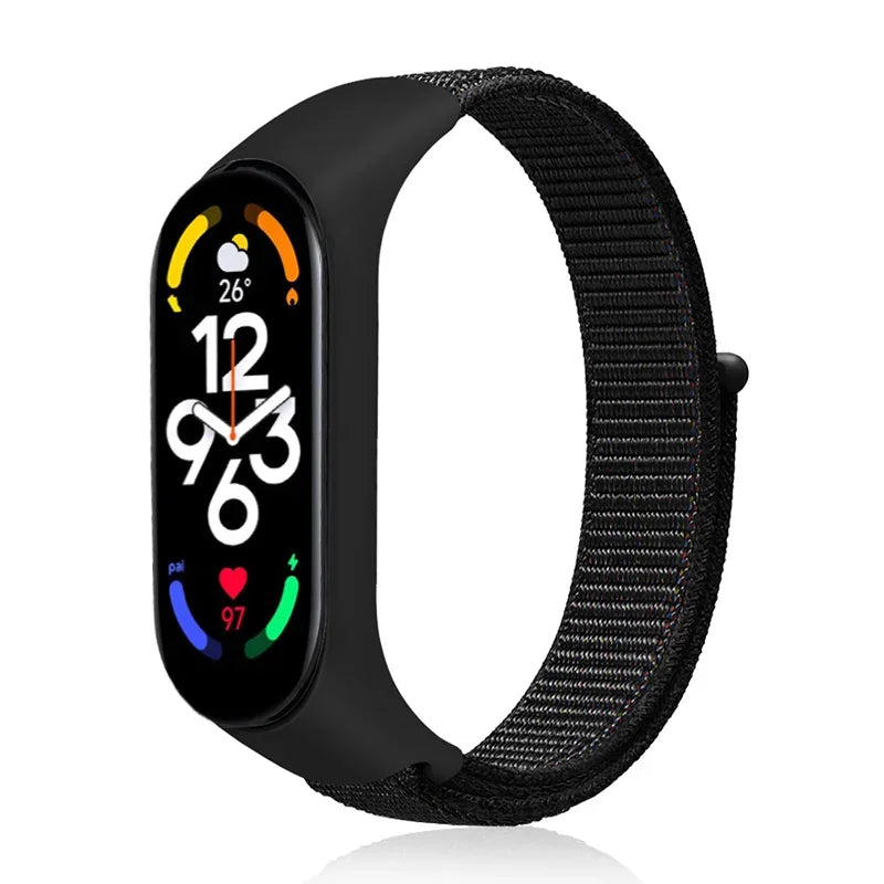 Nylon loop For Xiaomi Mi Band 7-7 nfc smartwatch Wristband Sports Miband7 Correa Replacement Bracelet smart band 7 6 5 3 4 Strap