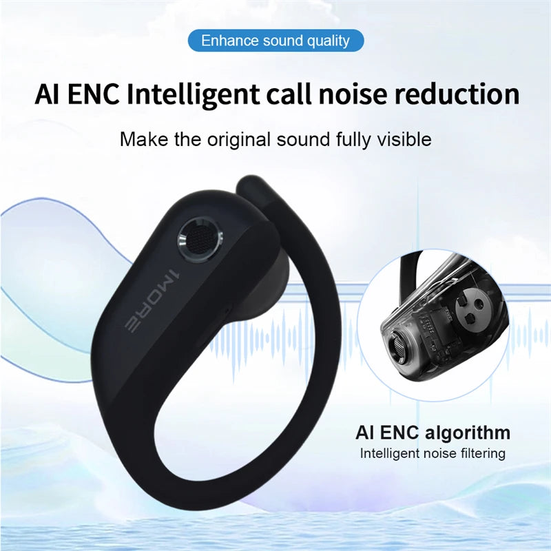 1MORE Fit Open Earbuds S50 Open Ear Wireless Headphones Bluetooth 5.3 with 4 Microphone, IPX7, Fast Charging, 38Hours Playtime