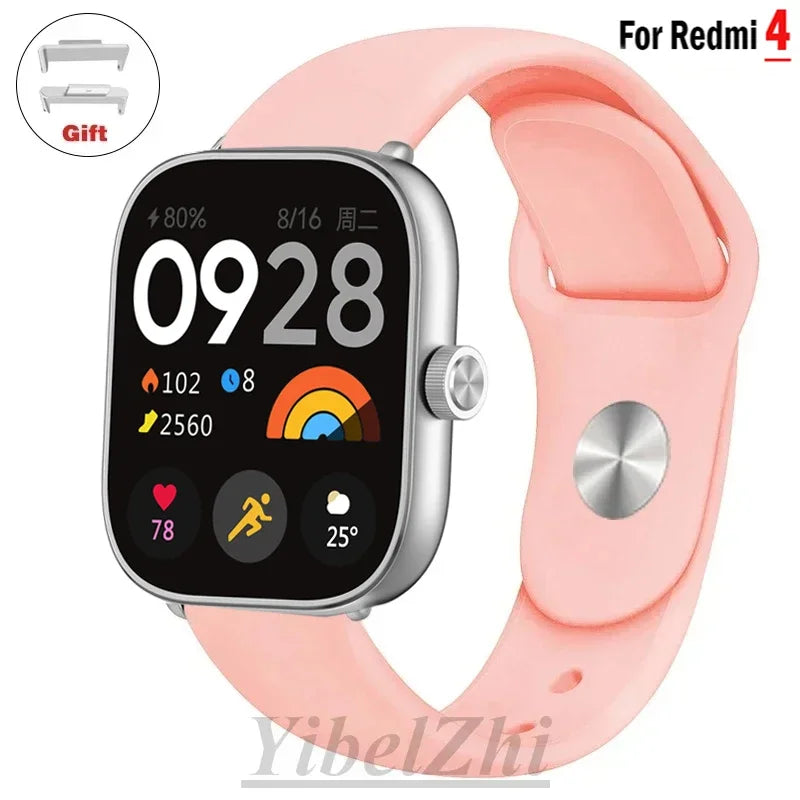 Soft Silicone Watchbands for Redmi watch 4 strap SmartWatch WristBand Sport correa Bracelet for xiaomi mi band 8 pro Accessories