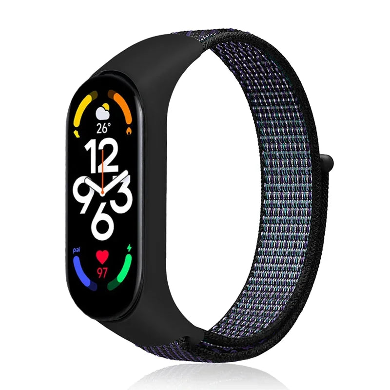 Nylon loop For Xiaomi Mi Band 7-7 nfc smartwatch Wristband Sports Miband7 Correa Replacement Bracelet smart band 7 6 5 3 4 Strap