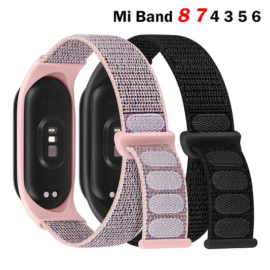 Nylon loop For Xiaomi Mi Band 8 7 4 3 5 6 smartwatch Wristband Sports Correa Breathable Replacement Bracelet on Miband 6 8 Strap