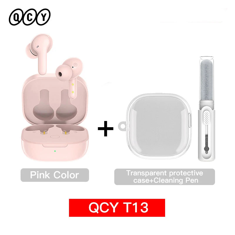 QCY T13 Wireless Headphones Bluetooth 5.1 Earphones 4 Mic ENC HD Call Headset Touch Control TWS Earbuds Long Standby 40H