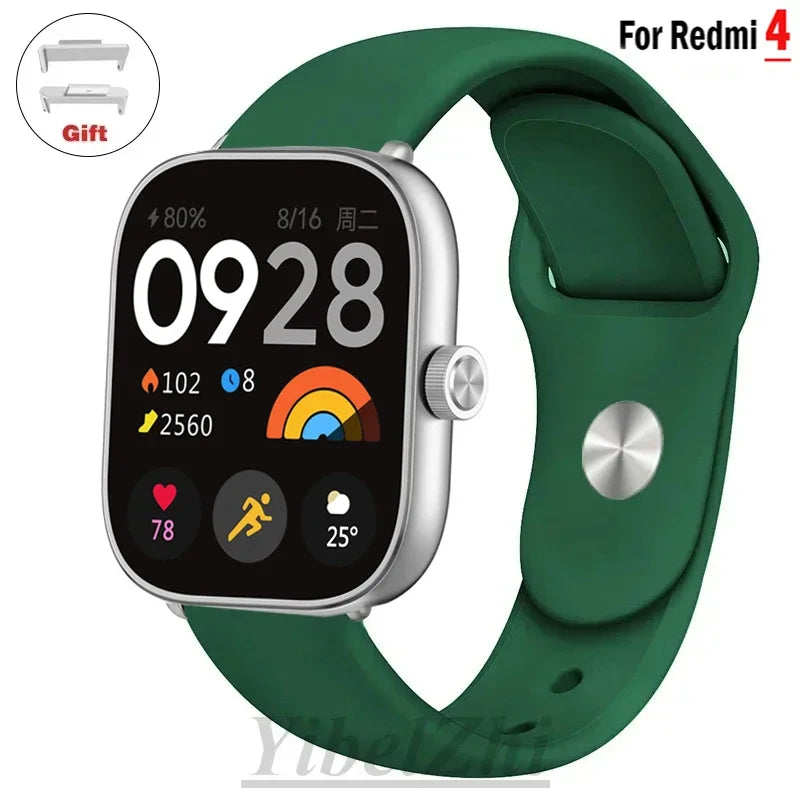 Soft Silicone Watchbands for Redmi watch 4 strap SmartWatch WristBand Sport correa Bracelet for xiaomi mi band 8 pro Accessories