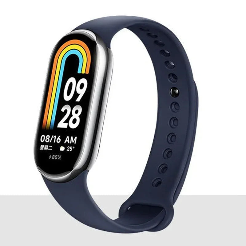 Sport Strap For Xiaomi Mi band 8-8 NFC Belt Replacement miband8 silicone Bracelet smart band 8 waterproof Watchbands Accessories