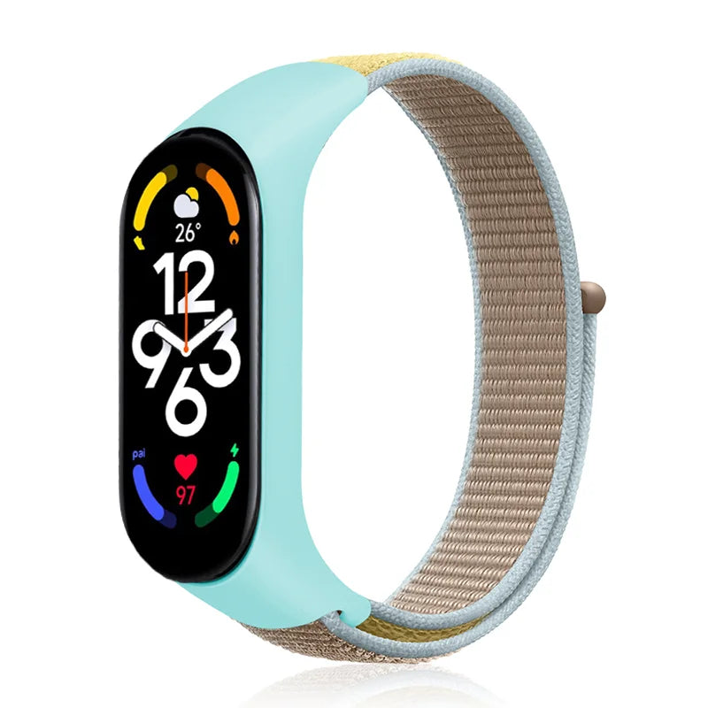 Nylon loop For Xiaomi Mi Band 7-7 nfc smartwatch Wristband Sport Miband7 Correa Replacement Bracelet smart band 7 6 5 4 3 Strap