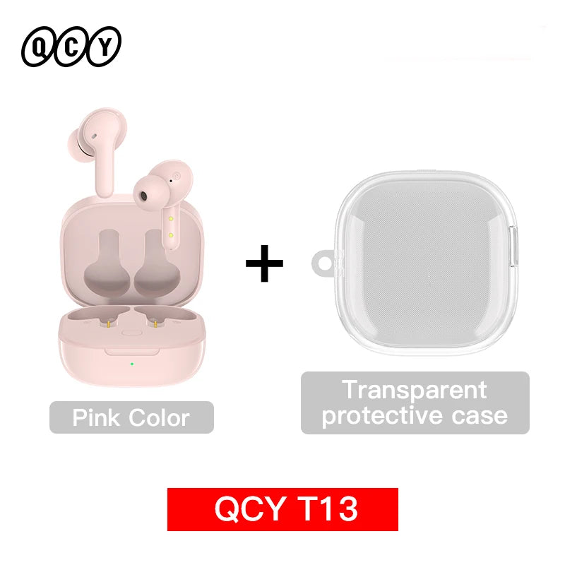 QCY T13 Wireless Headphones Bluetooth 5.1 Earphones 4 Mic ENC HD Call Headset Touch Control TWS Earbuds Long Standby 40H