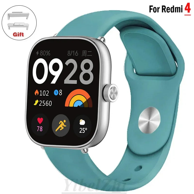 Soft Silicone Watchbands for Redmi watch 4 strap SmartWatch WristBand Sport correa Bracelet for xiaomi mi band 8 pro Accessories