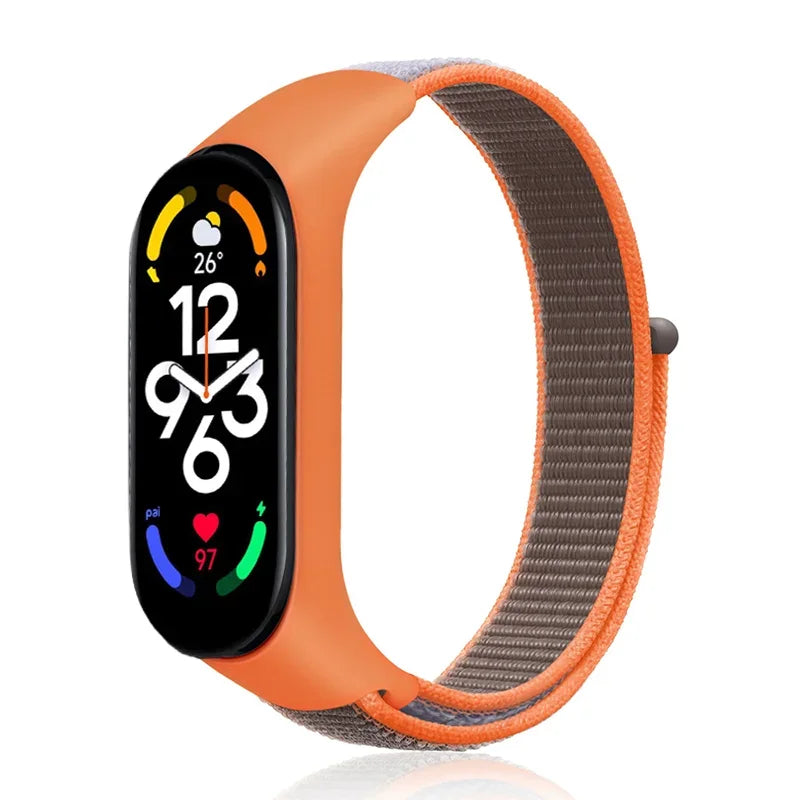 Nylon loop For Xiaomi Mi Band 7-7 nfc smartwatch Wristband Sports Miband7 Correa Replacement Bracelet smart band 7 6 5 3 4 Strap