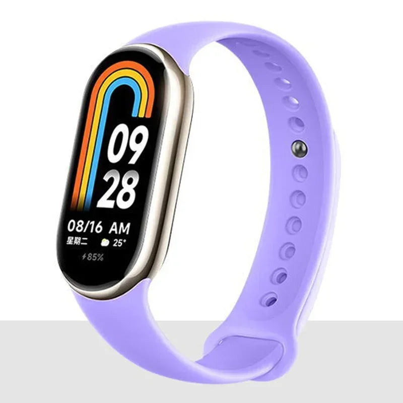 Sport Strap For Xiaomi Mi band 8-8 NFC Belt Replacement miband8 silicone Bracelet smart band 8 waterproof Watchbands Accessories