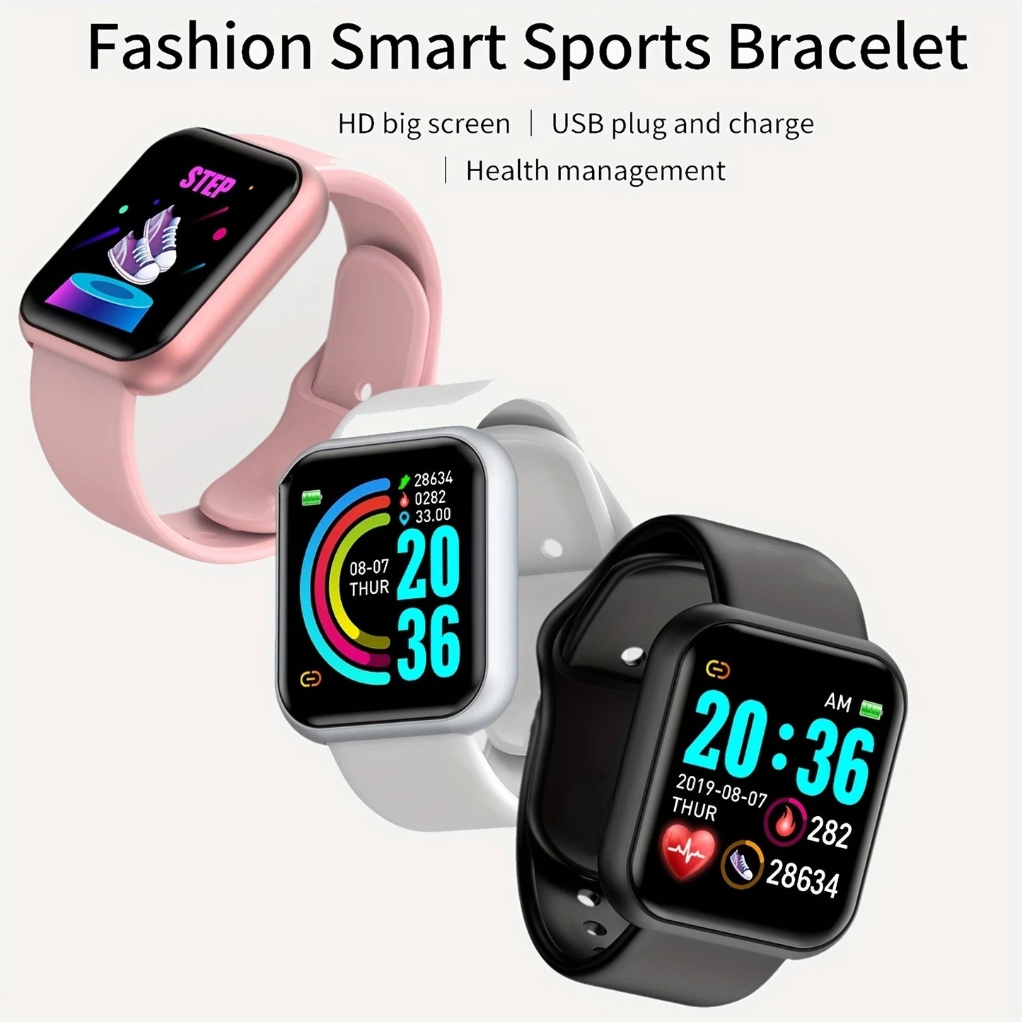 New Smart Watch For Men Wristwatch Women Fitness Sport Bracelet Bluetooth Connected Phone Player Music Control Digital Watches