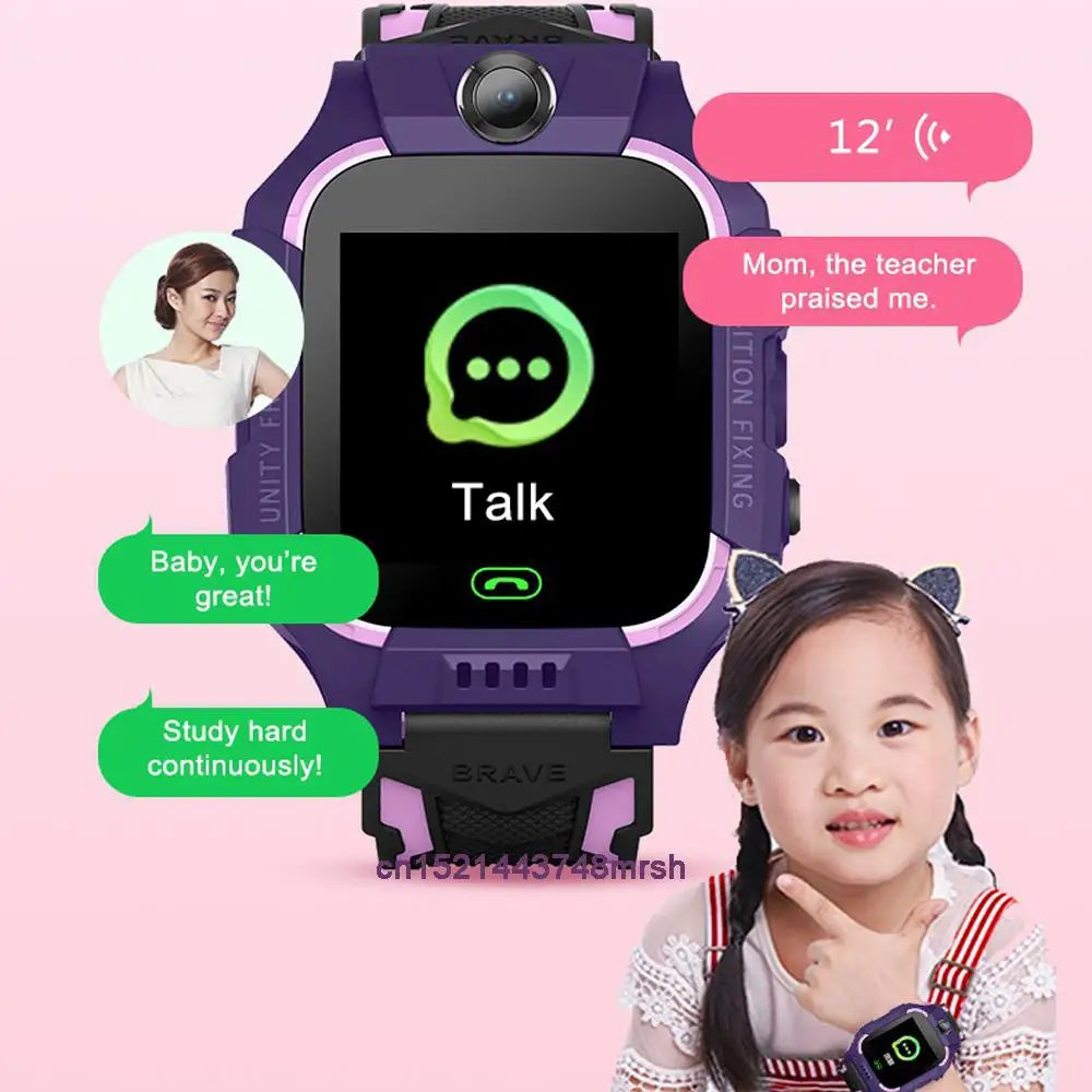 KGG Q19 Kids Wristwatch 2G SOS Call Smart Watch Remote Monitor Phone Watch LBS Position with Camera Children for Boys Girls.