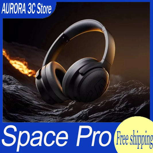 Soundpeats Space Pro Headphone Wireless Hifi Hd Battery Life Subwoofer Active Noise Reduction Headsets Game Earphones Custom