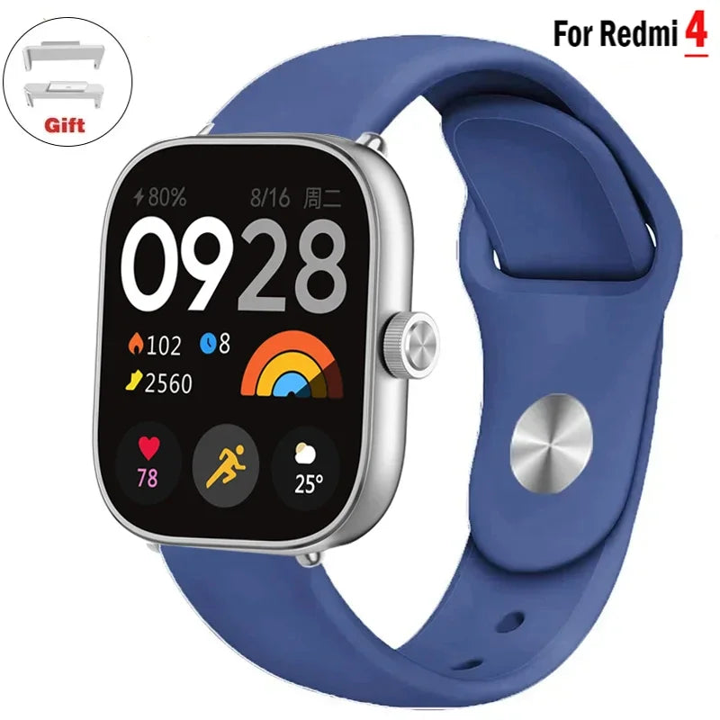 Soft Silicone Watchbands for Redmi watch 4 strap SmartWatch WristBand Sport correa Bracelet for xiaomi mi band 8 pro Accessories