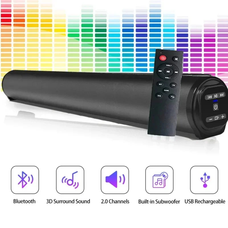 Super Powerful Wireless Bluetooth Sound Bar Portable Speaker Surround Stereo Home TV Sound Box Subwoofer FM Radio Home Theater