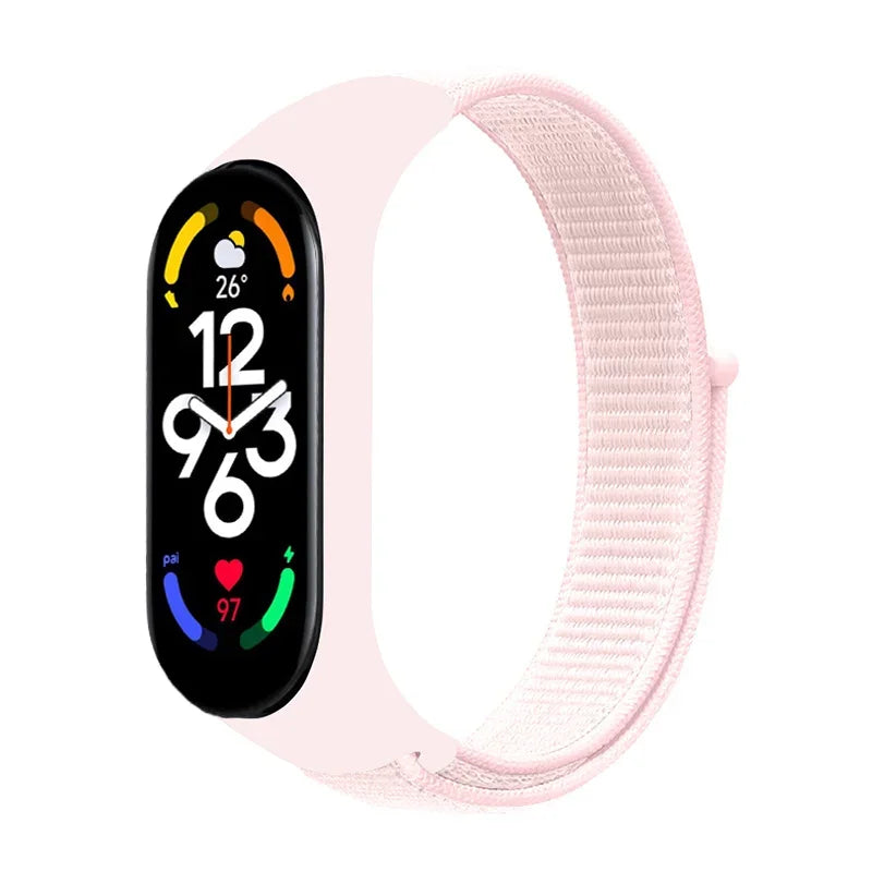 Nylon loop For Xiaomi Mi Band 7-7 nfc smartwatch Wristband Sports Miband7 Correa Replacement Bracelet smart band 7 6 5 3 4 Strap