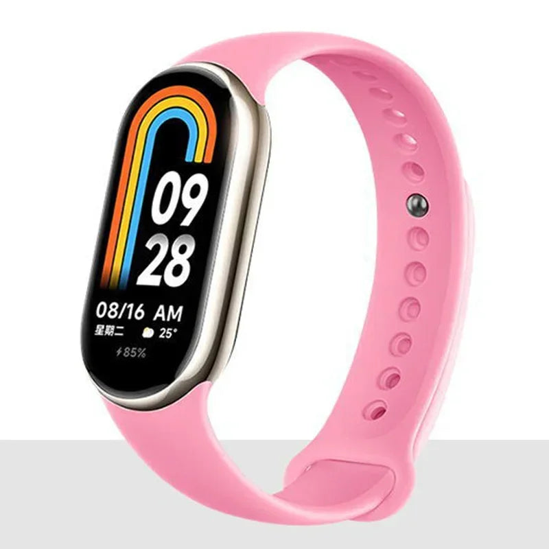 Sport Strap For Xiaomi Mi band 8-8 NFC Belt Replacement miband8 silicone Bracelet smart band 8 waterproof Watchbands Accessories