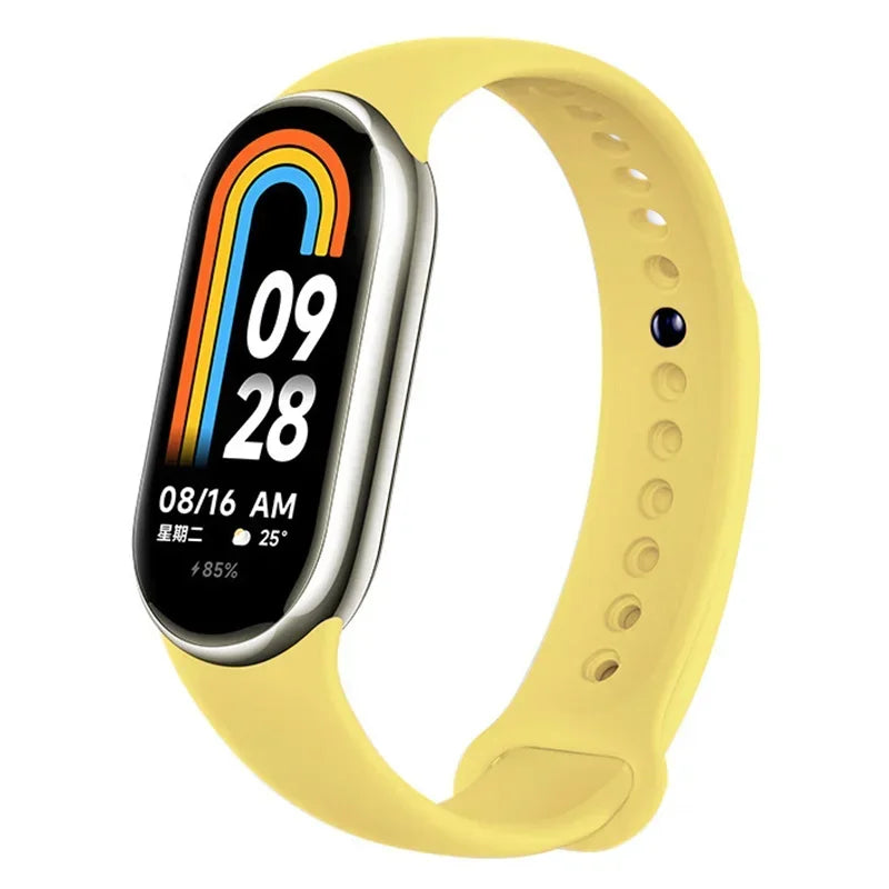 Sport Strap For Xiaomi Mi band 8-8 NFC Belt Replacement miband8 silicone Bracelet smart band 8 waterproof Watchbands Accessories