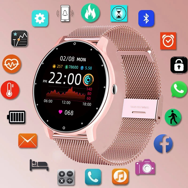 LIGE Waterproof Women Smart Band Watch Real-time Weather Forecast Men Watches Sports Ladies Smart Watch For Xiaomi Android IOS