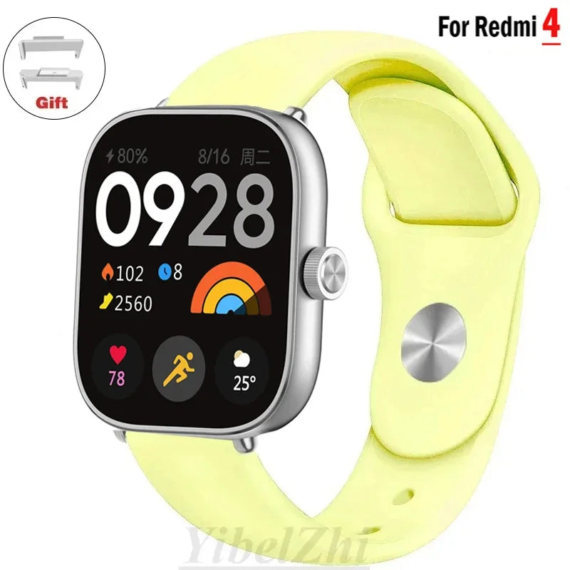 Soft Silicone Watchbands for Redmi watch 4 strap SmartWatch WristBand Sport correa Bracelet for xiaomi mi band 8 pro Accessories