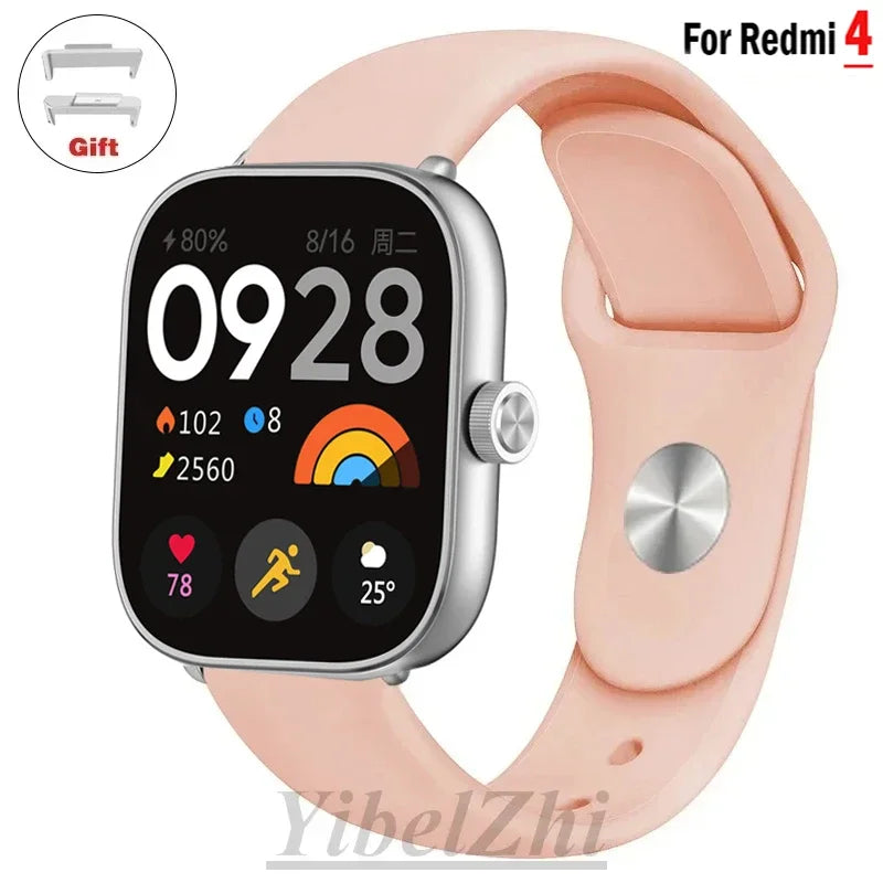 Soft Silicone Watchbands for Redmi watch 4 strap SmartWatch WristBand Sport correa Bracelet for xiaomi mi band 8 pro Accessories