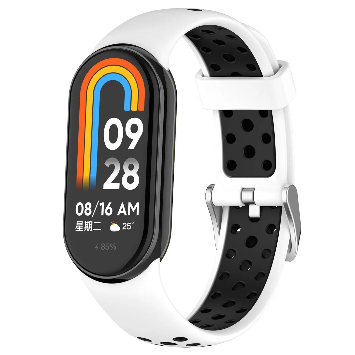 For Xiaomi Band 8 9 Silicone Watch StrapTwo-Color Breathable Smart Watchband Replacement Bracelet for Xiaomi MiBand 8 9 Strap