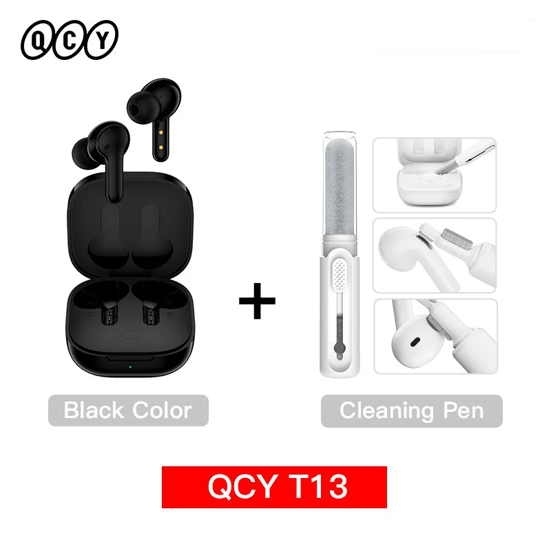 QCY T13 Wireless Headphones Bluetooth 5.1 Earphones 4 Mic ENC HD Call Headset Touch Control TWS Earbuds Long Standby 40H