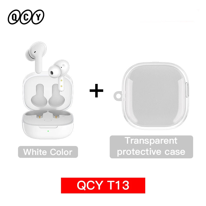 QCY T13 Wireless Headphones Bluetooth 5.1 Earphones 4 Mic ENC HD Call Headset Touch Control TWS Earbuds Long Standby 40H